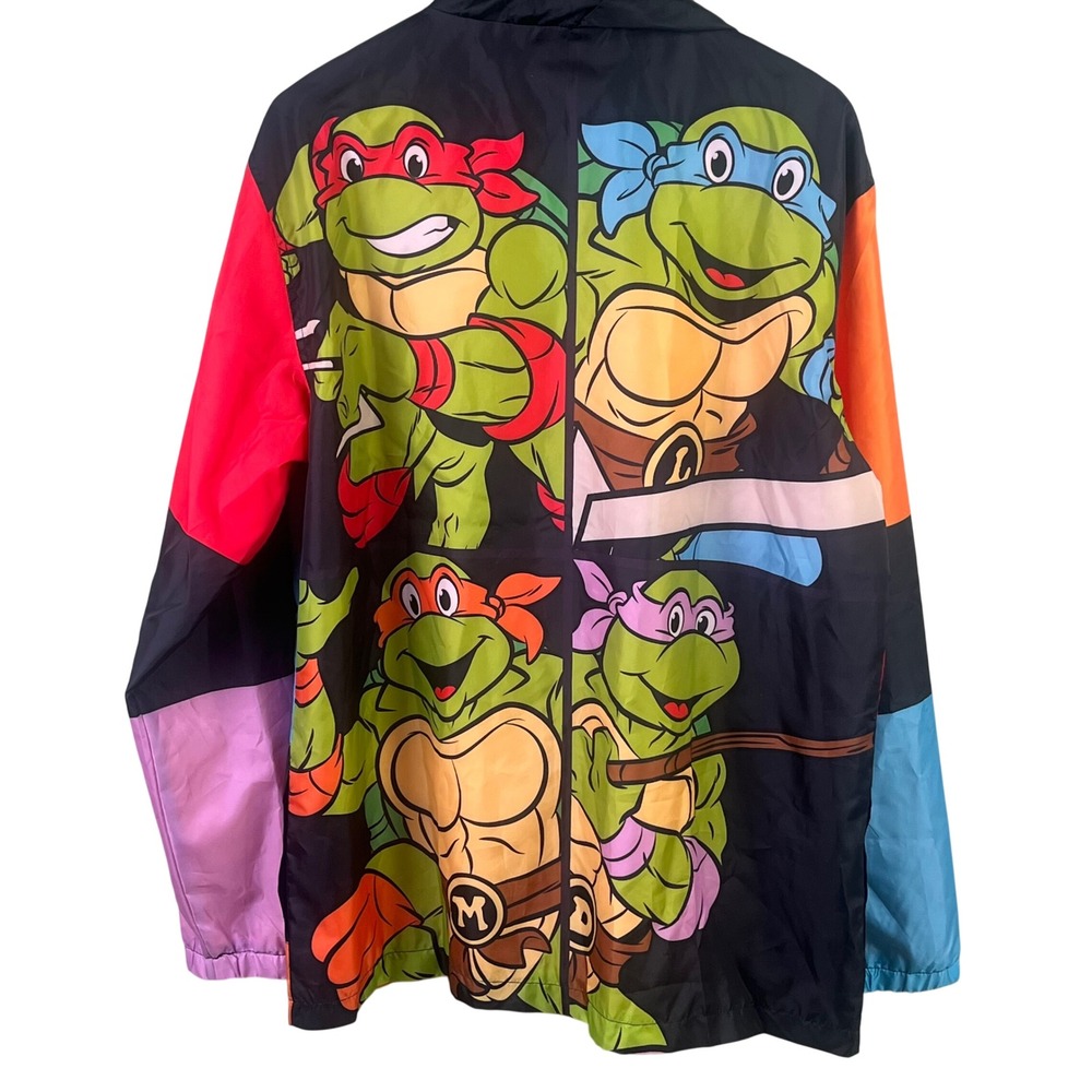Teenage Mutant Ninja Turtles Colorblock Graphic Hooded Windbreaker Adult Large